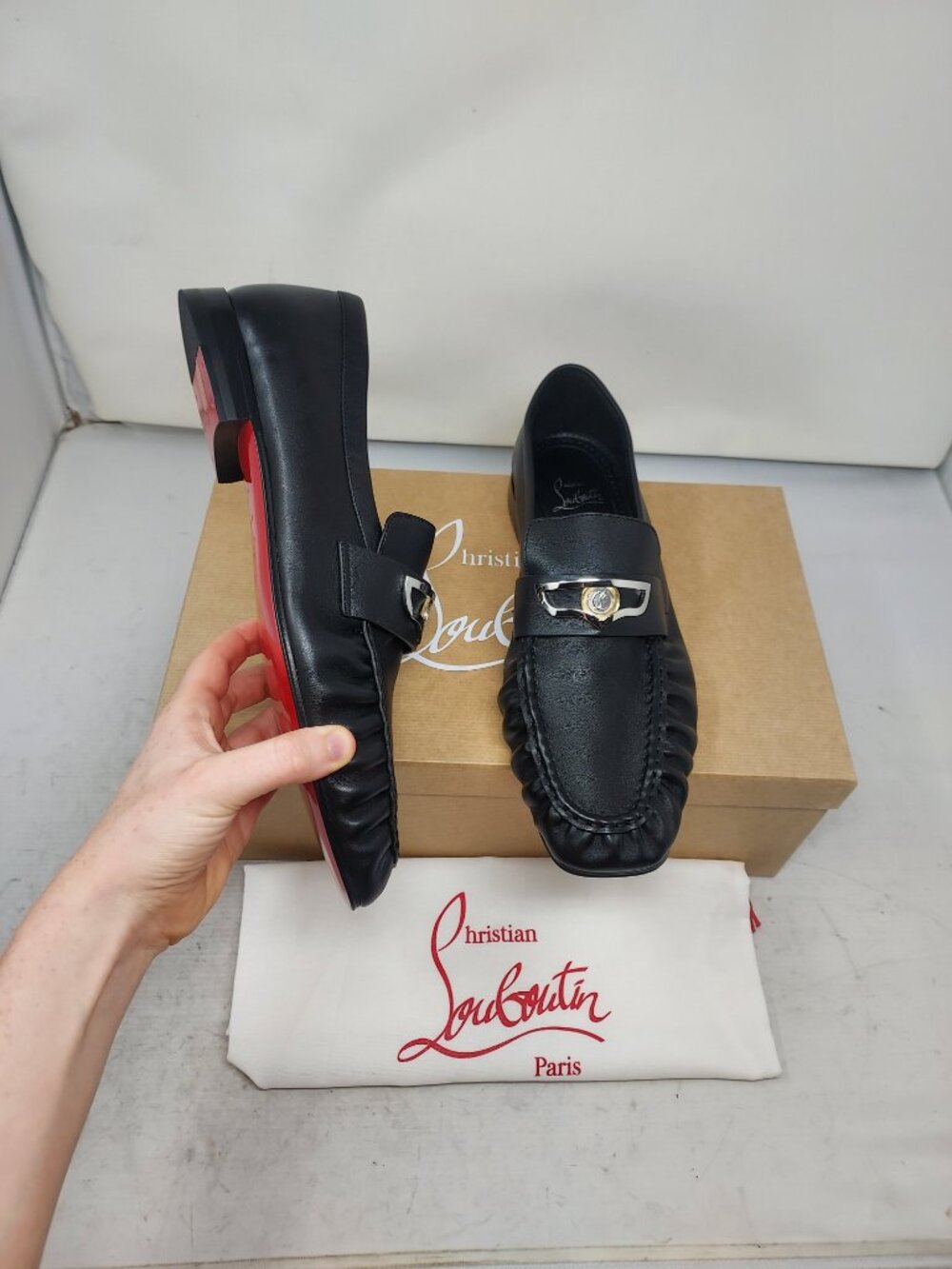 Christian Louboutin MENS Mocallista Black Loafer